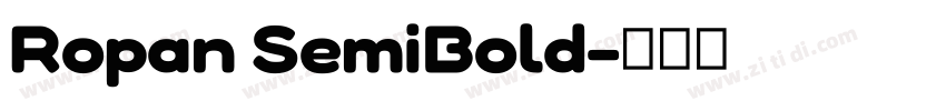 Ropan SemiBold字体转换